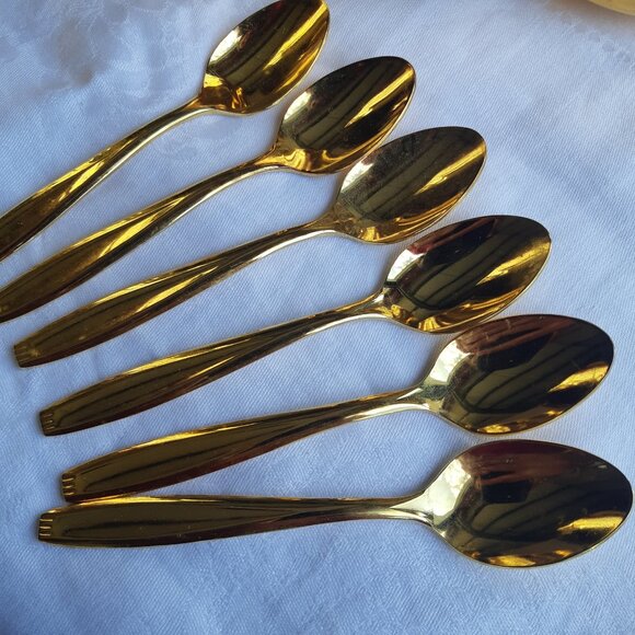 Royal Worcester 1960s Gold Tea & Coffee Pot Set w/6 teacups, English Porcelain - Picture 9 of 15